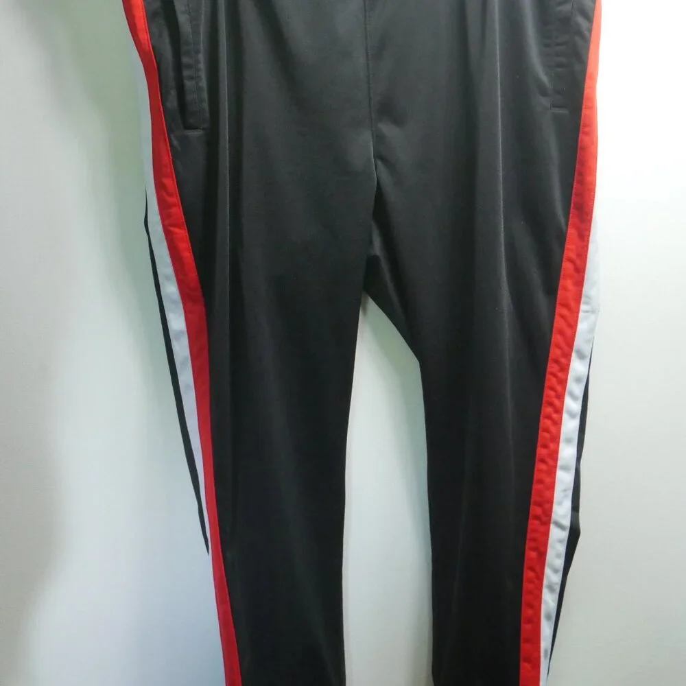 Foundry Black Tracksuit Set Red White Stripe Hoodie Joggers 2XL Young Men's - Picture 7 of 14
